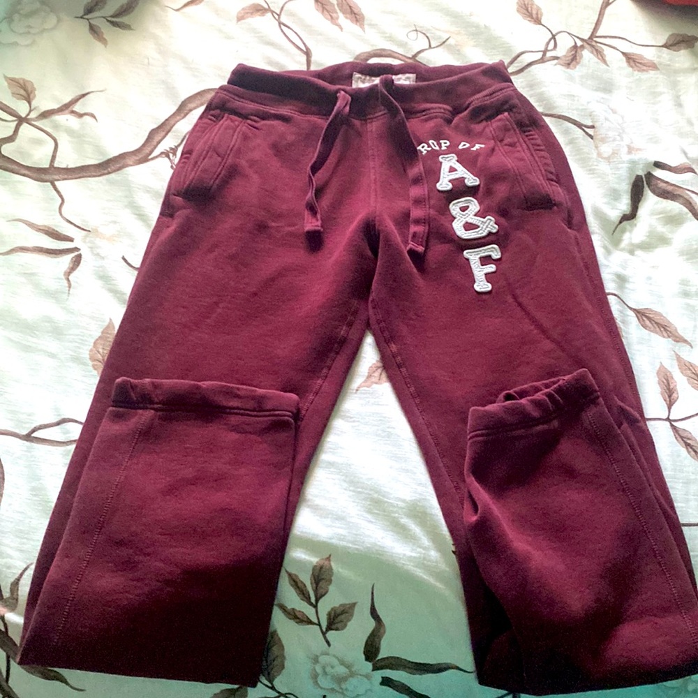 Mens Burgundy Sweat Pants